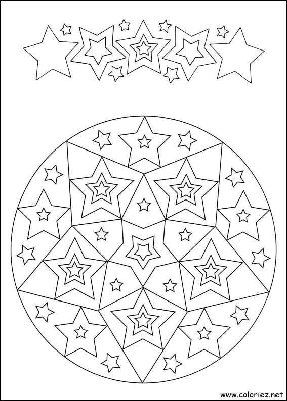 Coloriage de Mandala à imprimer