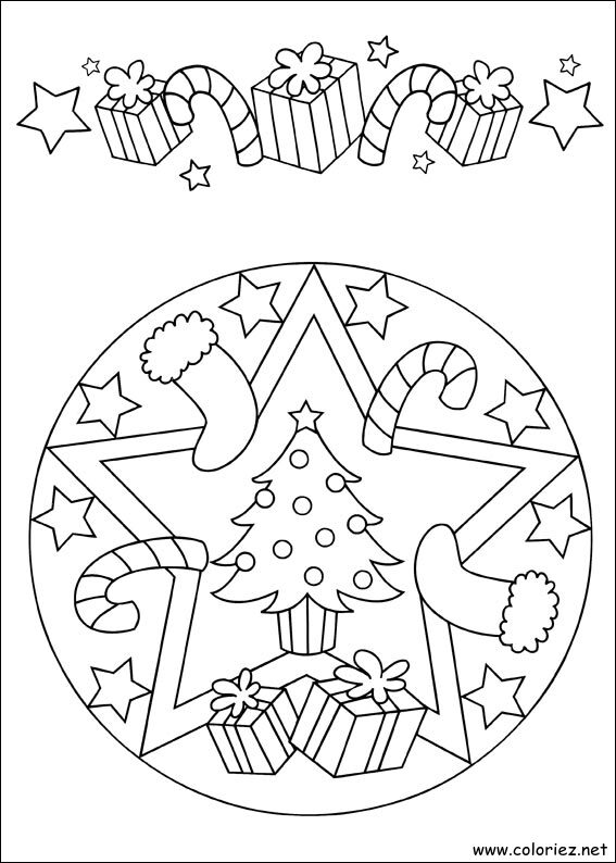 Coloriage de Mandala à imprimer
