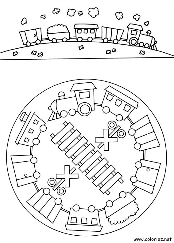 Coloriage de Mandala à imprimer