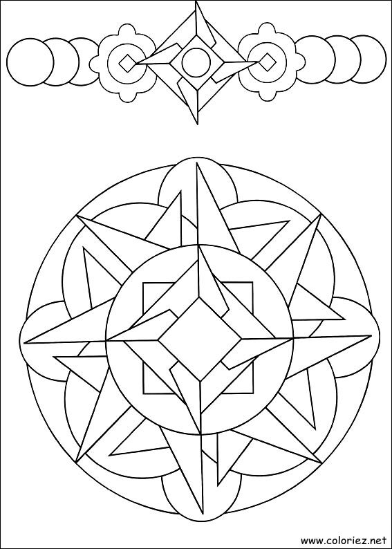 Coloriage de Mandala à imprimer