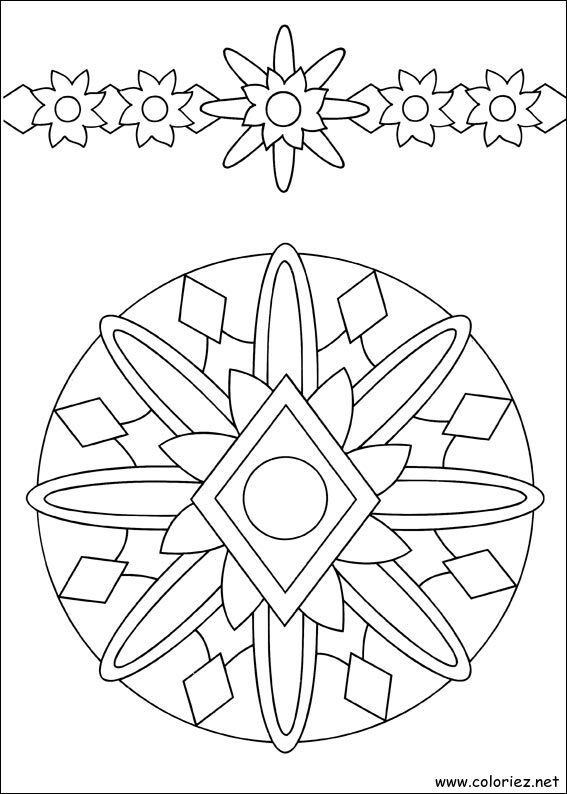 Coloriage de Mandala à imprimer
