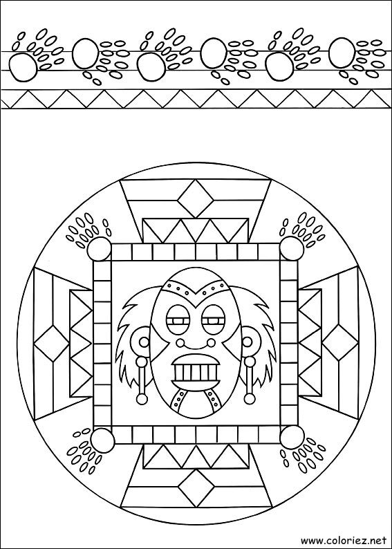 Coloriage de Mandala à imprimer