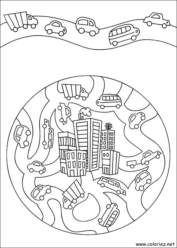 Coloriage de Mandala à imprimer