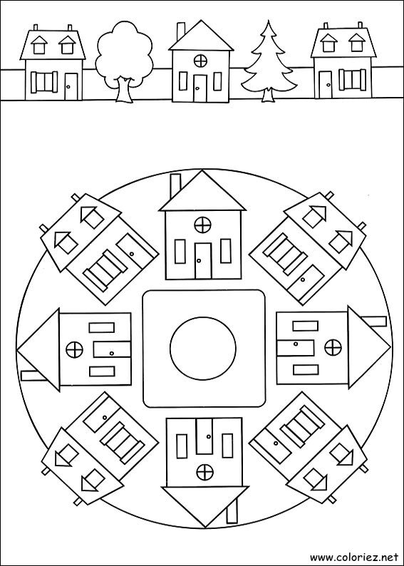 Coloriage de Mandala à imprimer