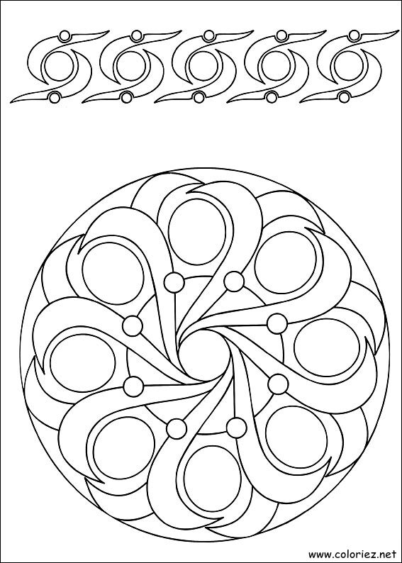 Coloriage de Mandala à imprimer