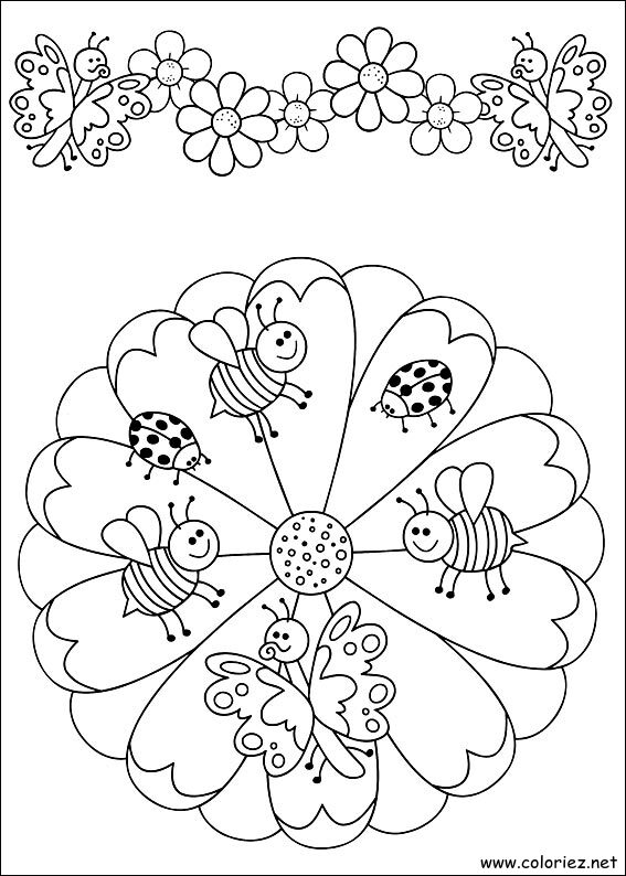Coloriage de Mandala à imprimer