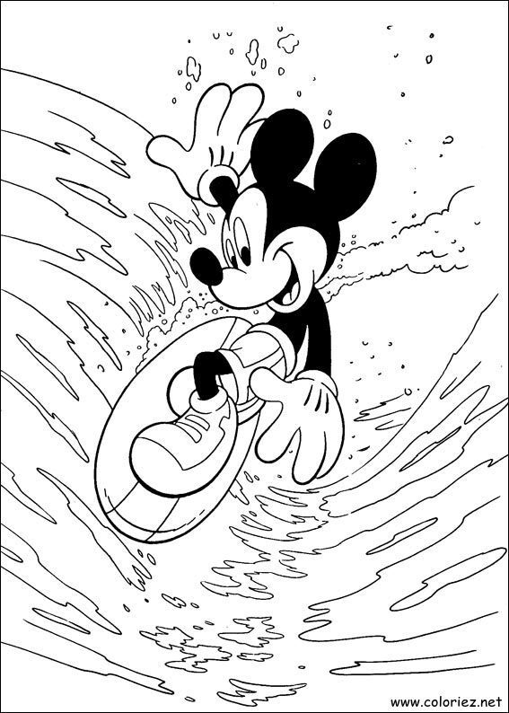 Coloriage de Mickey à imprimer !