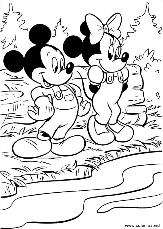 Coloriage de Mickey à imprimer !