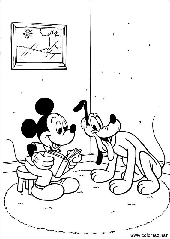 Coloriage de Mickey à imprimer !