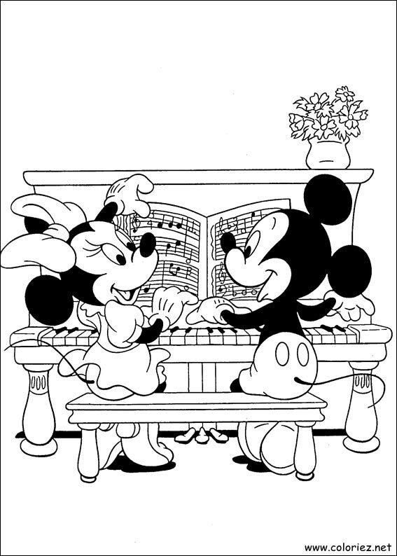 Coloriage de Mickey à imprimer !