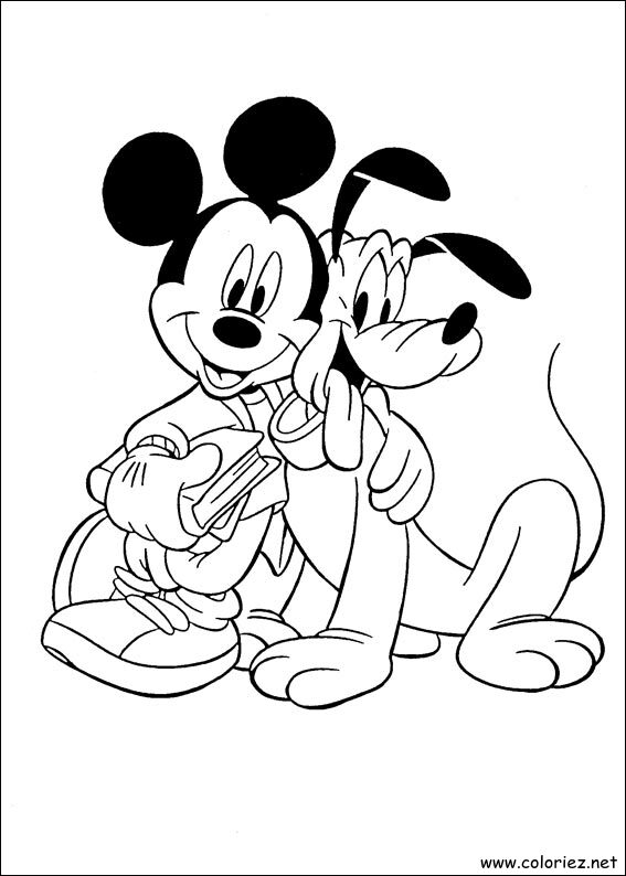 Coloriage de Mickey à imprimer !