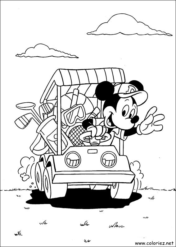 Coloriage de Mickey à imprimer !