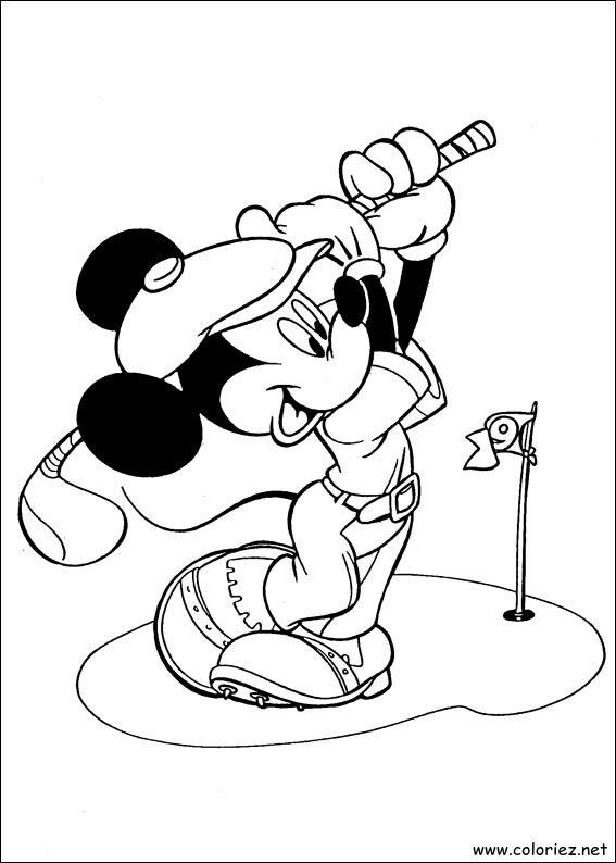 Coloriage de Mickey à imprimer !