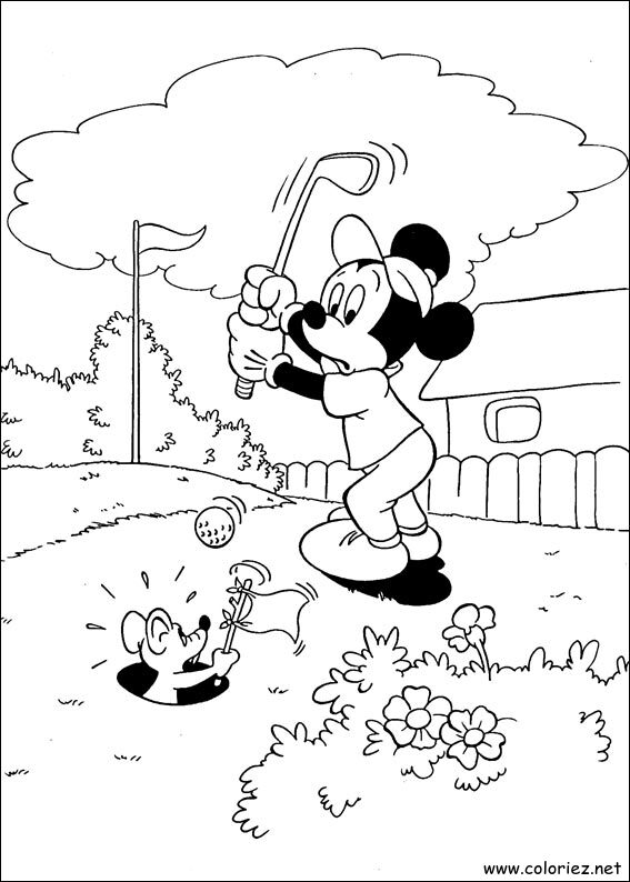 Coloriage de Mickey à imprimer !