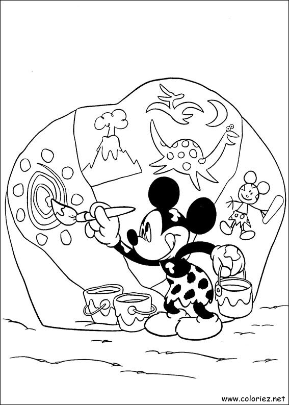 Coloriage de Mickey à imprimer !