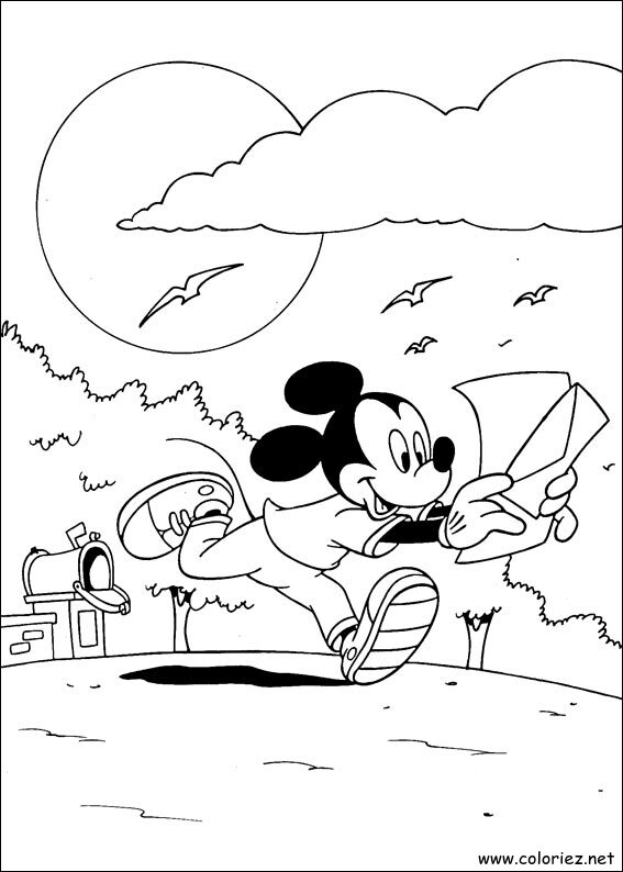 Coloriage de Mickey à imprimer !