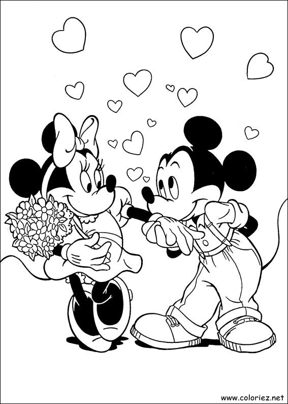 Coloriage de Mickey à imprimer !