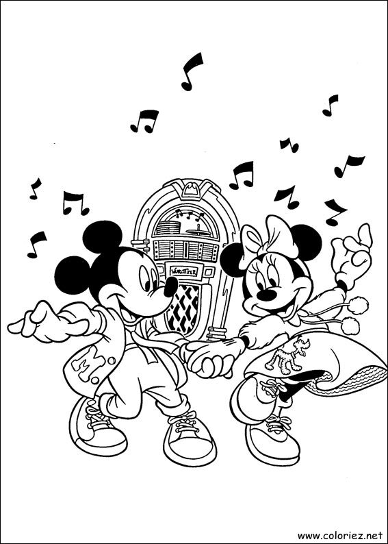 Coloriage de Mickey à imprimer !