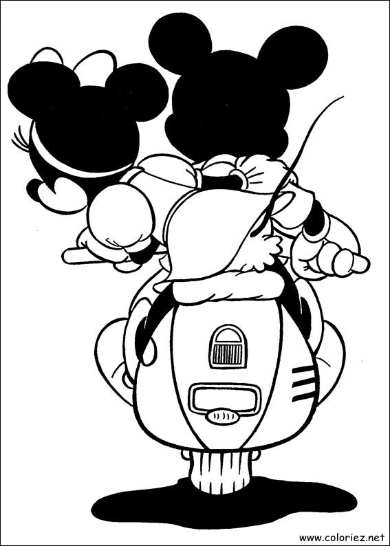 Coloriage de Mickey à imprimer !
