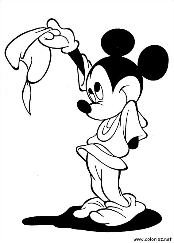 Coloriage de Mickey à imprimer !