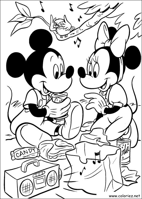 Coloriage de Mickey à imprimer !