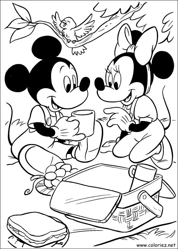 Coloriage de Mickey à imprimer !