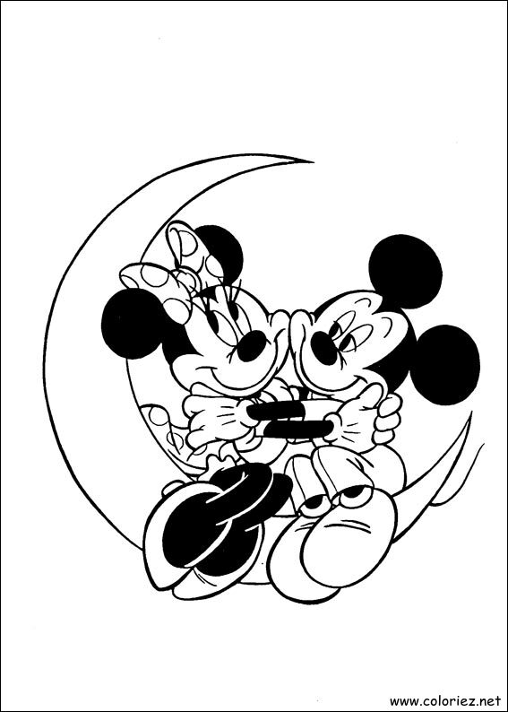 Coloriage de Mickey à imprimer !