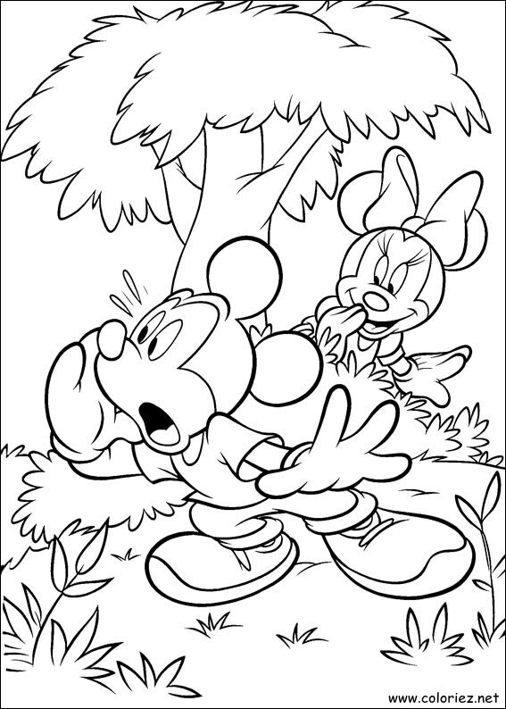 Coloriage de Mickey à imprimer !