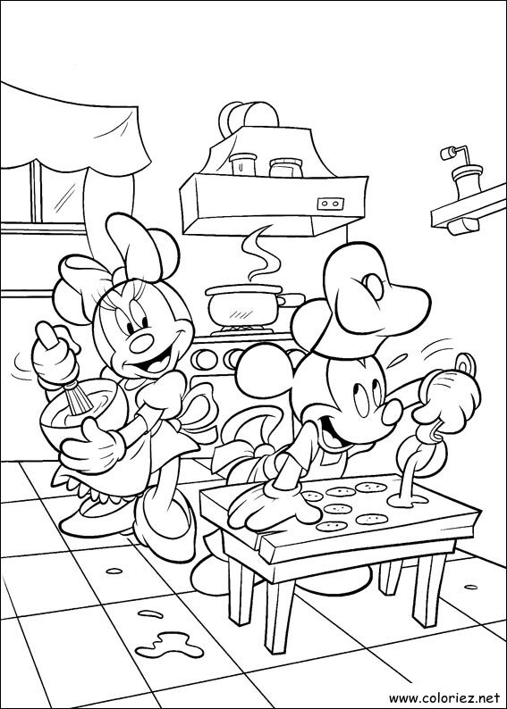 Coloriage de Mickey à imprimer !