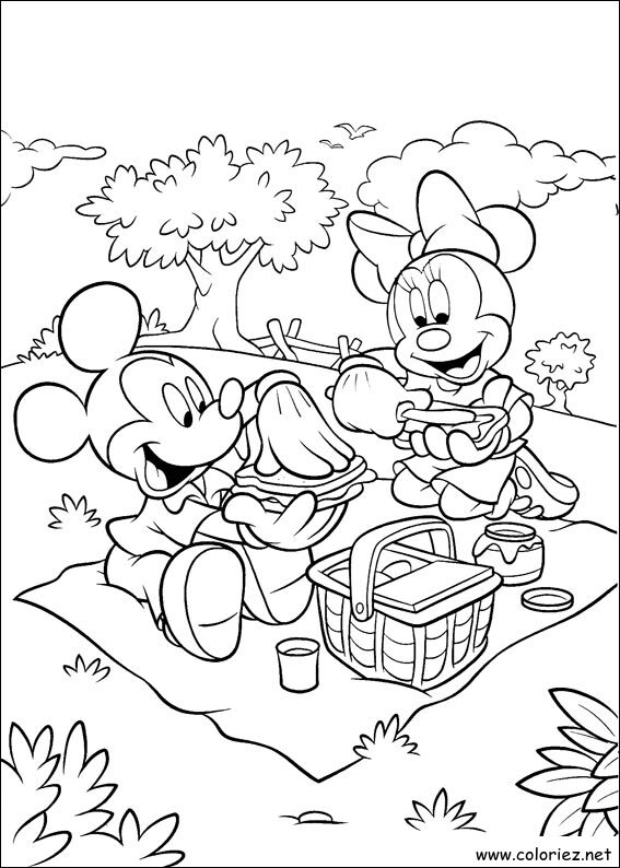 Coloriage de Mickey à imprimer !
