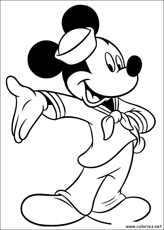 Coloriage de Mickey à imprimer !