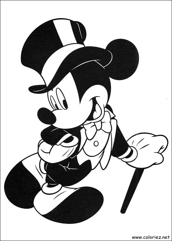 Coloriage de Mickey à imprimer !