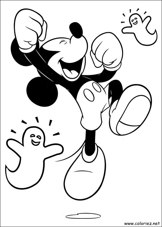 Coloriage de Mickey à imprimer !