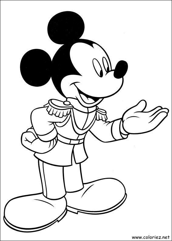 Coloriage de Mickey à imprimer !