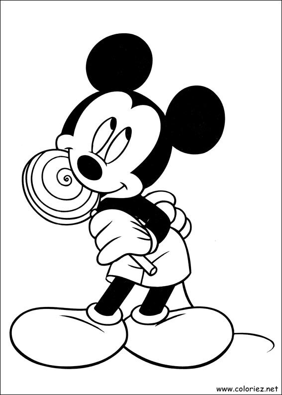 Coloriage de Mickey à imprimer !