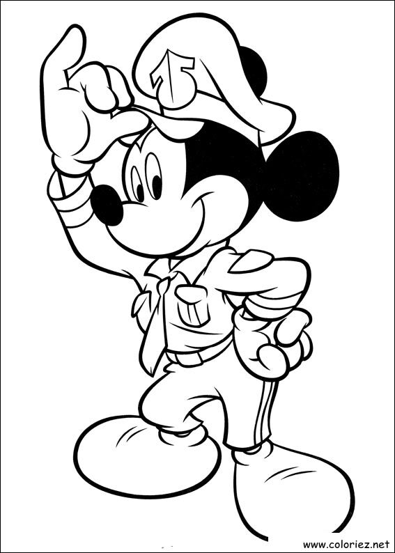 Coloriage de Mickey à imprimer !