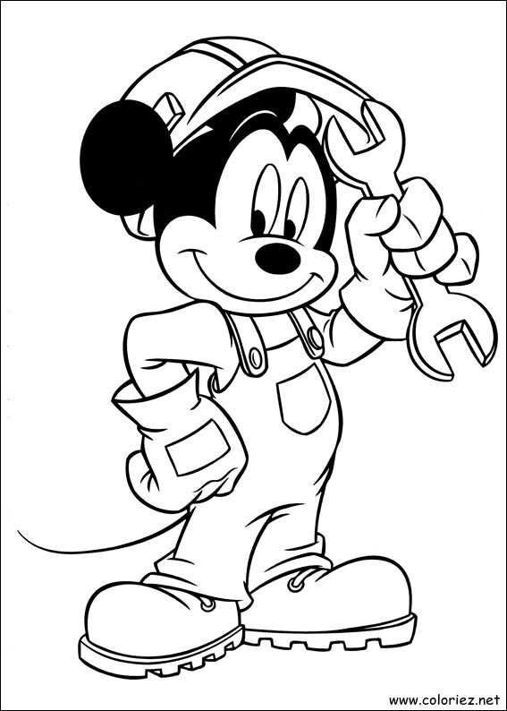 Coloriage de Mickey à imprimer !
