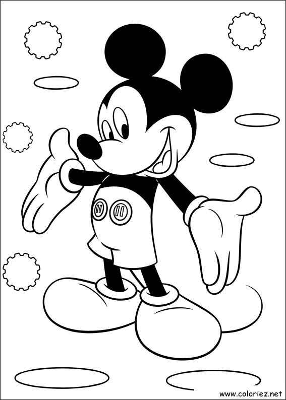 Coloriage de Mickey à imprimer !