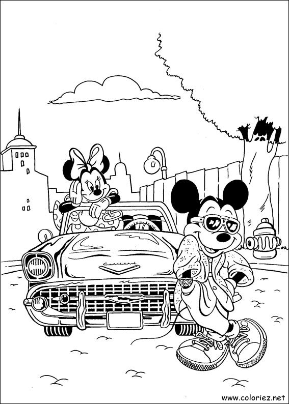 Coloriage de Mickey à imprimer !