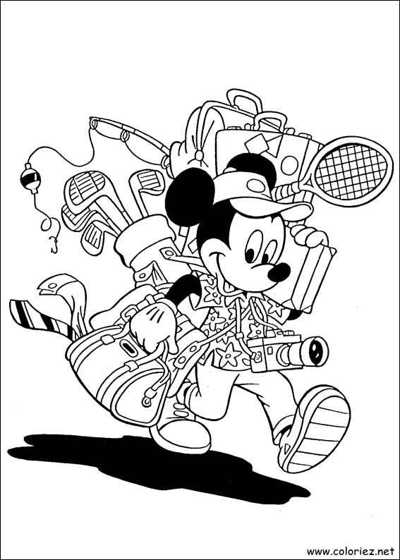 Coloriage de Mickey à imprimer !