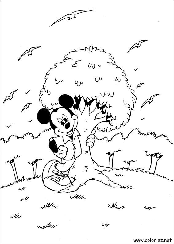 Coloriage de Mickey à imprimer !