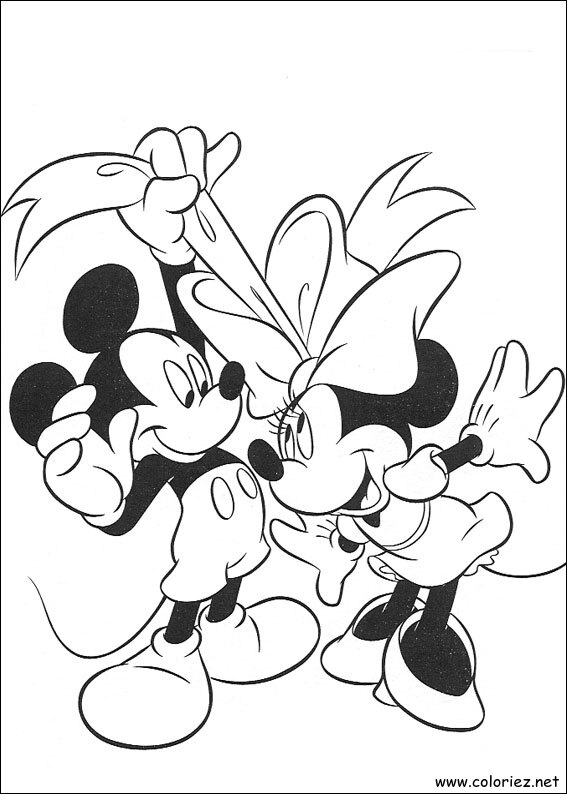 Coloriage de Mickey à imprimer !