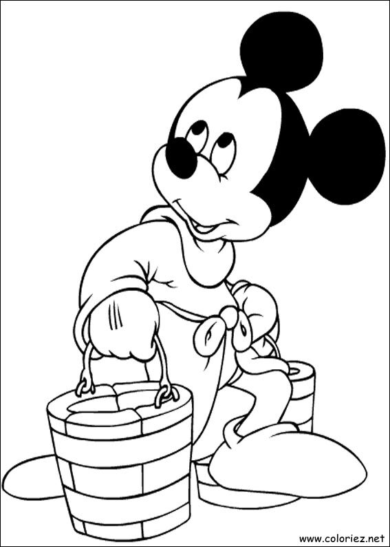 Coloriage de Mickey à imprimer !