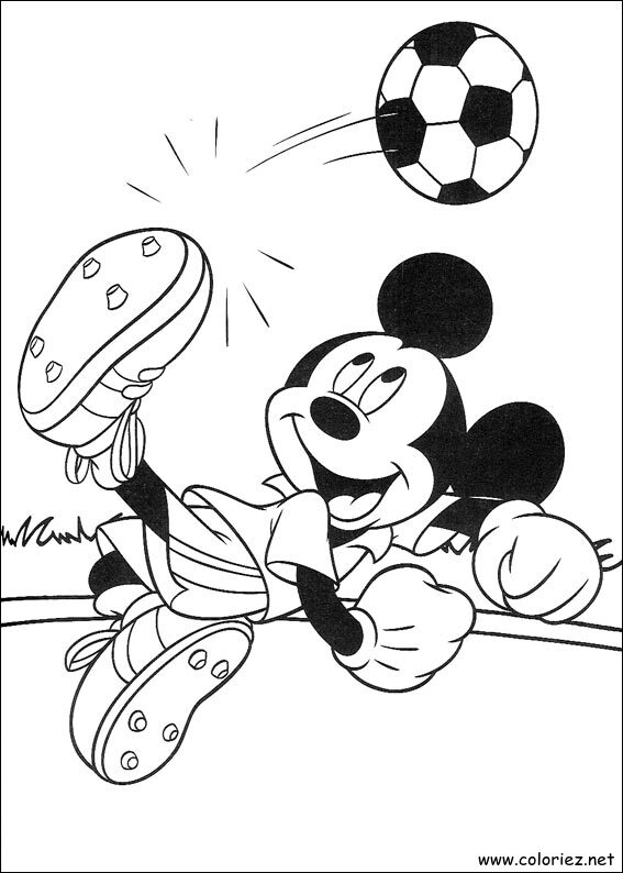 Coloriage de Mickey à imprimer !