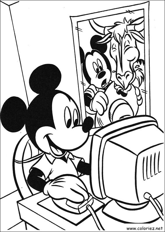 Coloriage de Mickey à imprimer !