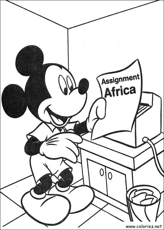 Coloriage de Mickey à imprimer !