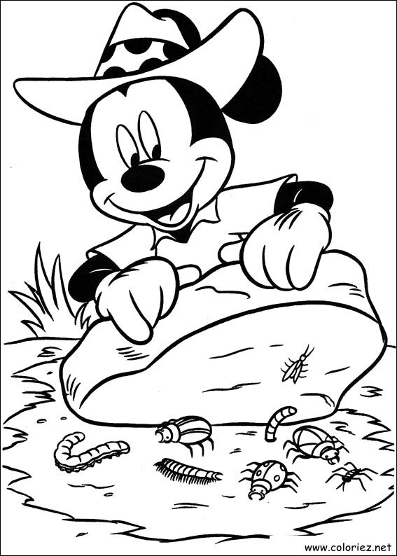Coloriage de Mickey à imprimer !