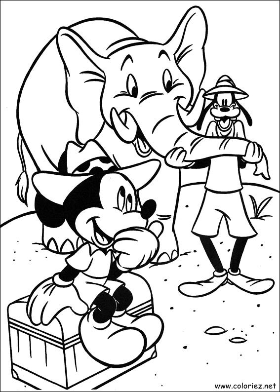Coloriage de Mickey à imprimer !