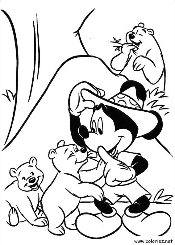 Coloriage de Mickey à imprimer !