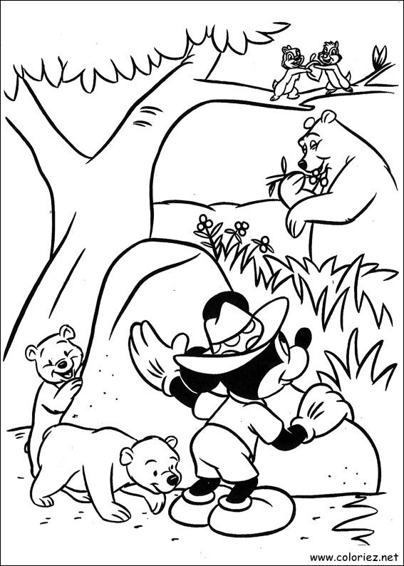 Coloriage de Mickey à imprimer !